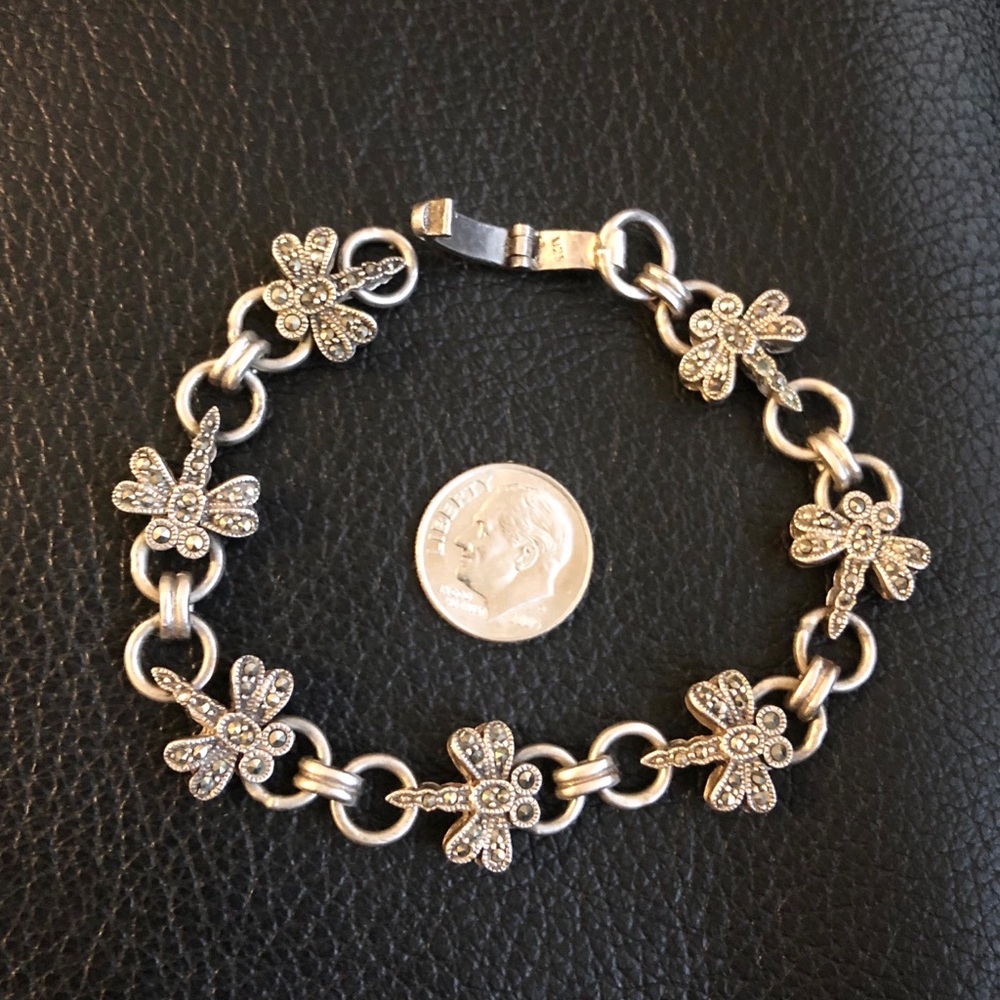 Sterling silver 925 Dragonfly bracelet STUNNING